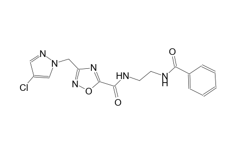 1,2,4-oxadiazole-5-carboxamide, N-[2-(benzoylamino)ethyl]-3-[(4-chloro-1H-pyrazol-1-yl)methyl]-