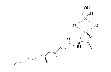 (3S,3(2'E,4'E,6'S),5S,6S,7R,8S,9S,10R)-3-[(4',6'-Dimethyl-2',4'-dodecadienoyl)amino]-6,7:9,10-diepoxy-8-hydroxy-8-(hydroxymethyl)-1-oxaspiro[4.5]deca-7,10-diene-2-one