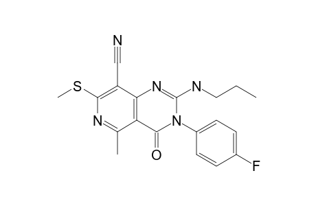 8-Cyano-3-(4-fluorophenyl)-5-methyl-7-(methylthio)-2-propylaminopyrido[4,3-d]pyrimidin-4(3H)-one