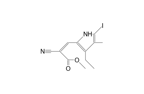 Methyl-(E)-2-cyano-3-(3-ethyl-5-iodo-4-methyl-2-pyrrolyl)-propenoate