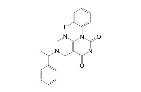 Pyrimido[4,5-d]pyrimidine-2,4(1H,3H)-dione, 1-(2-fluorophenyl)-5,6,7,8-tetrahydro-6-(1-phenylethyl)-