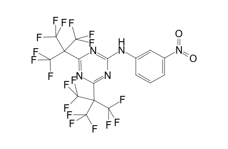 N-(3-Nitrophenyl)-4,6-bis[2,2,2-trifluoro-1,1-bis(trifluoromethyl)ethyl]-1,3,5-triazin-2-amine