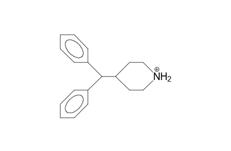 4-(Diphenyl-methyl)-piperidinium cation