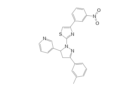 2-[3-(m-tolyl)-5-(3-pyridyl)-2-pyrazolin-1-yl]-4-(3-nitrophenyl)thiazole