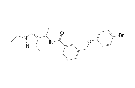 3-[(4-bromophenoxy)methyl]-N-[1-(1-ethyl-3-methyl-1H-pyrazol-4-yl)ethyl]benzamide