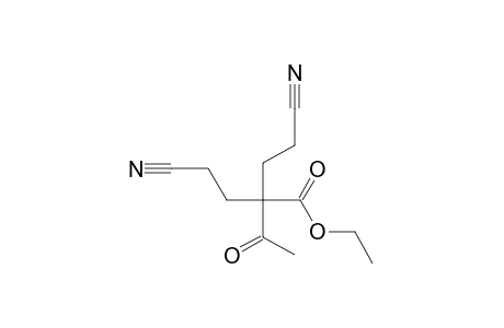 2,2-bis(2-cyanoethyl)acetoacetic acid, ethyl ester