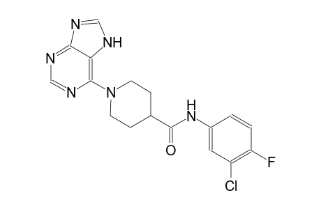 4-piperidinecarboxamide, N-(3-chloro-4-fluorophenyl)-1-(7H-purin-6-yl)-