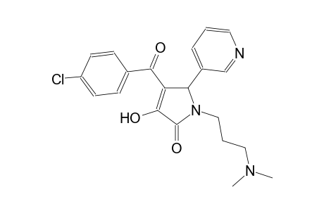 4-(4-chlorobenzoyl)-1-[3-(dimethylamino)propyl]-3-hydroxy-5-(3-pyridinyl)-1,5-dihydro-2H-pyrrol-2-one