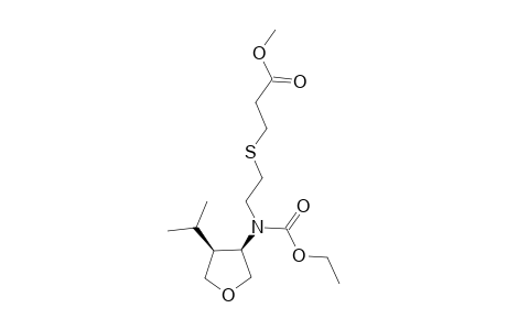 (3R,4S)-3-Isopropyl-4-{N-(ethoxycarbonyl)-N-[2-(methoxycarbonylethylthio)ethyl]amino}tetrahydrofuran