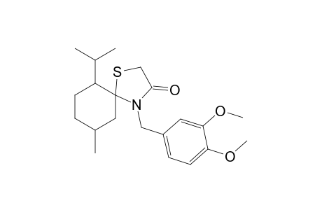 4-(3',4'-Dimethoxybenzyl)-6-isopropyl-9-methyl-1-thia-4-azaspiro[4.5]decan-3-one