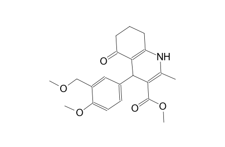 methyl 4-[4-methoxy-3-(methoxymethyl)phenyl]-2-methyl-5-oxo-1,4,5,6,7,8-hexahydro-3-quinolinecarboxylate