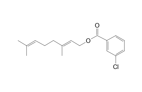 (E)-3,7-Dimethylocta-2,6-dienyl 3-chlorobenzoate