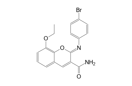 (2Z)-2-[(4-bromophenyl)imino]-8-ethoxy-2H-chromene-3-carboxamide