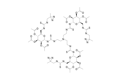 TRIS-[2-[3'-[2'',3'',4''-TRI-O-ACETYL-6''-DEOXY-6''-(2'''-AZIPROPYLTHIOUREIDO)-ALPHA-D-MANNOPYRANOSYL]-THIOUREIDO]-ETHYL]-AMINE