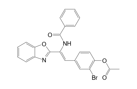 (Z)-4-(2-benzamido-2-(benzo[d]oxazol-2-yl)vinyl)-2-bromophenyl acetate