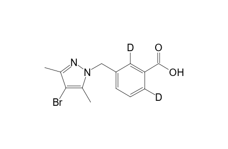 3-[(4-Bromo-3,5-dimethyl-1H-pyrazol-1-yl)methyl]benzoic-2,6-d2 acid