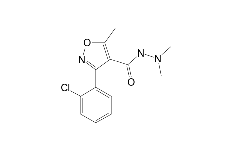 3-(o-chlorophenyl)-5-methyl-4-isoxazolecarboxylic acid, 2,2-dimethylhydrazide