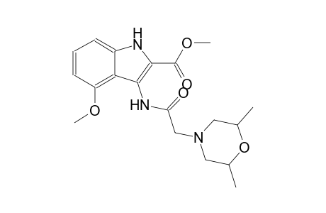 methyl 3-{[(2,6-dimethyl-4-morpholinyl)acetyl]amino}-4-methoxy-1H-indole-2-carboxylate