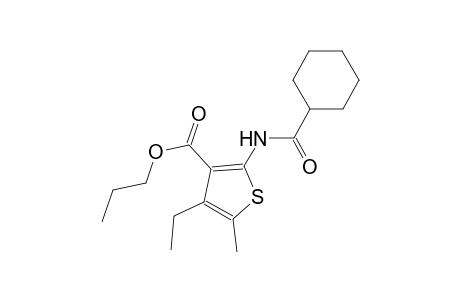 propyl 2-[(cyclohexylcarbonyl)amino]-4-ethyl-5-methyl-3-thiophenecarboxylate