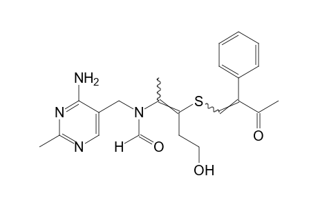 N-{2-[(beta-acetylstyryl)thio]-4-hydroxy-1-methyl-1-butenyl}-N-[(4-amino-2-methyl-5-pyrimidinyl)methyl]formamide