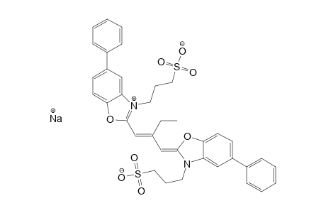 5-Phenyl-2-[2-[[5-phenyl-3-(3-sulfopropyl)-2(3H)-benzoxazolylidene]methyl]-1-butenyl]-3-(3-sulfopropyl)benzoxazolium hydroxide inner salt, sodium salt