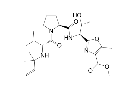 Methyl 2-[(1'S)-[[N-[N-(1,1-Dimethylallyl)-L-valyl]-L-prolyl]amino]-(2'R)-hydroxypropyl]-5-methyloxazole-4-carboxylate