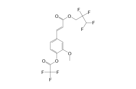 Trans-4-hydroxy-3-methoxycinnamic acid, o-trifluoroacetyl-, 2,2,3,3-tetrafluoro-1-propyl ester