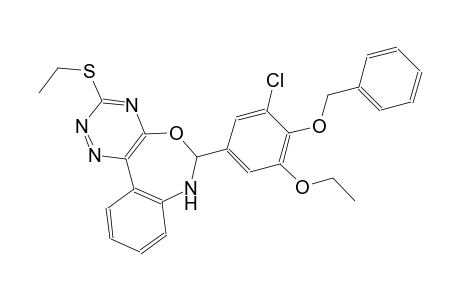 6-[4-(benzyloxy)-3-chloro-5-ethoxyphenyl]-3-(ethylsulfanyl)-6,7-dihydro[1,2,4]triazino[5,6-d][3,1]benzoxazepine
