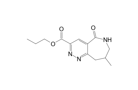 5-keto-8-methyl-6,7,8,9-tetrahydropyridazin[4,3-c]azepine-3-carboxylic acid propyl ester