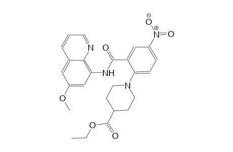 ethyl 1-(2-{[(6-methoxy-8-quinolinyl)amino]carbonyl}-4-nitrophenyl)-4-piperidinecarboxylate