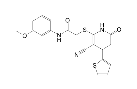 acetamide, 2-[[3-cyano-1,4,5,6-tetrahydro-6-oxo-4-(2-thienyl)-2-pyridinyl]thio]-N-(3-methoxyphenyl)-