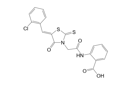 benzoic acid, 2-[[[(5Z)-5-[(2-chlorophenyl)methylene]-4-oxo-2-thioxothiazolidinyl]acetyl]amino]-