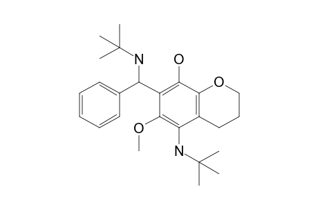 5-Tert-butylamino-7-(tert-butylaminophenylmethyl)-6-methoxychroman-8-ol