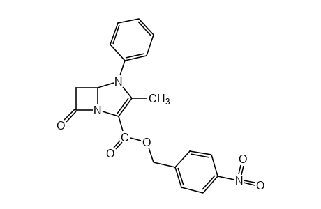 3-methyl-7-oxo-4-phenyl-1,4-diazabicyclo[3.2.0]hept-2-ene-2-carboxylic acid, p-nitrobenzyl ester