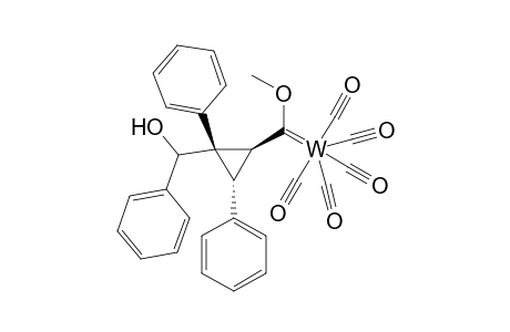 Pentacarbonyl{[(1'R*,1S*,2S*,3R*)-2-[hydroxy(phenyl)methyl]-2,3-diphenylcyclopropyl]methoxymethylene}tungsten