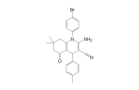 2-Amino-1-(4-bromophenyl)-7,7-dimethyl-5-oxo-4-p-tolyl-1,4,5,6,7,8-hexahydroquinoline-3-carbonitrile
