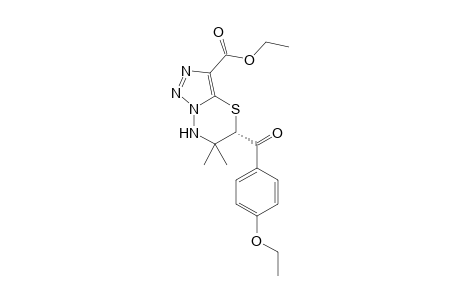 (5S)-(4-Ethoxybenzoyl)-6,6-dimethyl-6,7-dihydro-5H-[1,2,3]triazolo[5,1-b][1,3,4]thiadiazine-3-carboxylic acid ethyl ester