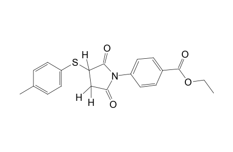 p-[2,5-Dioxo-3-(p-tolylthio)-1-pyrrolidinyl]benzoic acid, ethyl ester