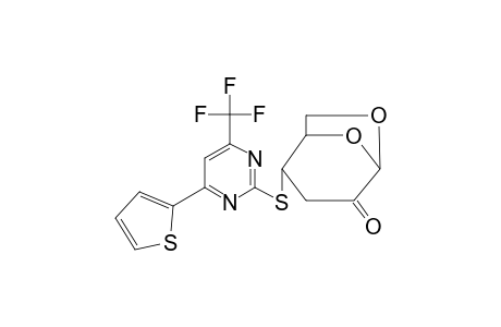 (1R,2S,5R)-2-((4-(thiophen-2-yl)-6-(trifluoromethyl)pyrimidin-2-yl)thio)-6,8-dioxabicyclo[3.2.1]octan-4-one