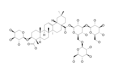 DIANTHOSAPONIN-A;GYPSOGENIC-ACID-3-O-ALPHA-L-ARABINOPYRANOSYL-28-BETA-D-(3'',6''-DI-O-BETA-D-GLUCOPYRANOSYL)-GLUCOPYRANOSYLESTER