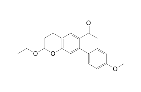 6-ACETYL-2-ETHOXY-7-(PARA-METHOXYPHENYL)-CHROMAN