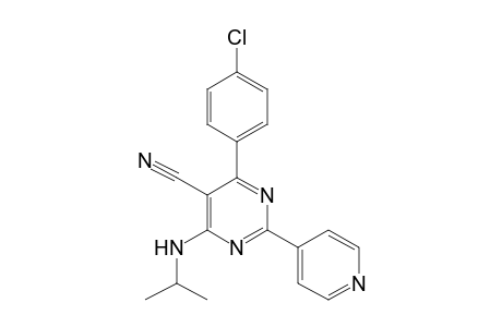 4-(p-CHLOROPHENYL)-6-(ISOPROPYLAMINO)-2-(4-PYRIDYL)-5-PYRIMIDINECARBONITRILE