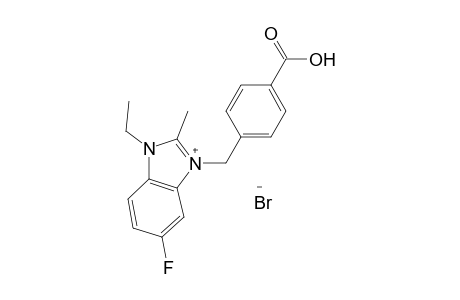 3-(p-carboxybenzyl)-1-ethyl-5-fluoro-2-methylbenzimidazolium bromide