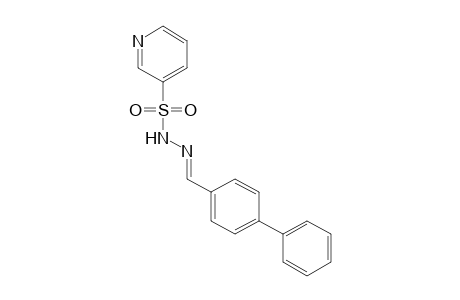 3-pyridinesulfonic acid, (p-phenylbenzylidene)hydrazide