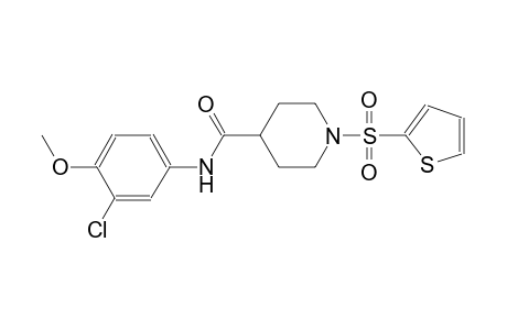 N-(3-chloro-4-methoxyphenyl)-1-(2-thienylsulfonyl)-4-piperidinecarboxamide