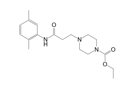 1-Piperazinecarboxylic acid, 4-[3-[(2,5-dimethylphenyl)amino]-3-oxopropyl]-, ethyl ester