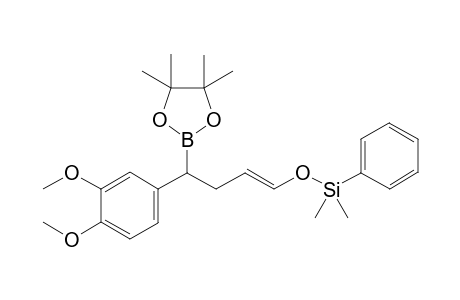 (E)-(4-(3,4-Dimethoxyphenyl)-4-(4,4,5,5-tetramethyl-1,3,2-dioxaborolan-2-yl)but-1-enyloxy)dimethyl(phenyl)silane