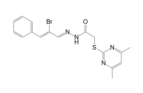 acetic acid, [(4,6-dimethyl-2-pyrimidinyl)thio]-, 2-[(E,2Z)-2-bromo-3-phenyl-2-propenylidene]hydrazide