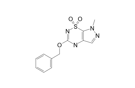 3-BENZYLOXY-7-METHYL-1,1-DIOXO-4H-PYRAZOLO-[4,5-E]-[1,2,4]-THIADIAZINE