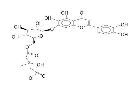 6-HYDROXY-LUTEOLIN-7-O-BETA-D-(6''-3-HYDROXY-3-METHYL-GLUTARYL)-GLUCOPYRANOSIDE